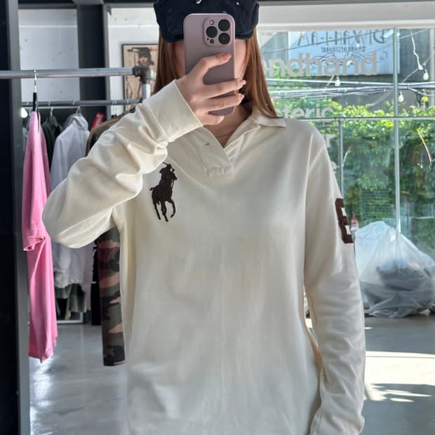 폴로랄프로렌 빅포니 넘버링 Pk 롱슬리브 베이지