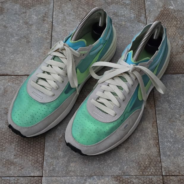 (250)나이키 와플 원 블리치드 아쿠아