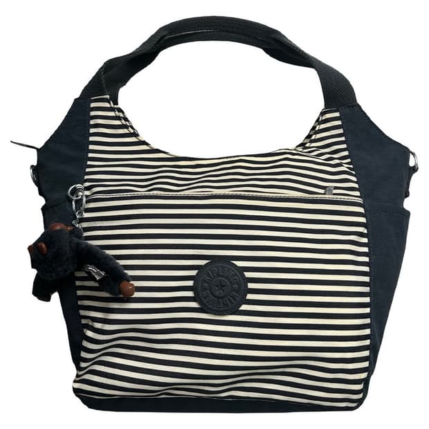KIPLING 스트라이프 숄더백 네이비
