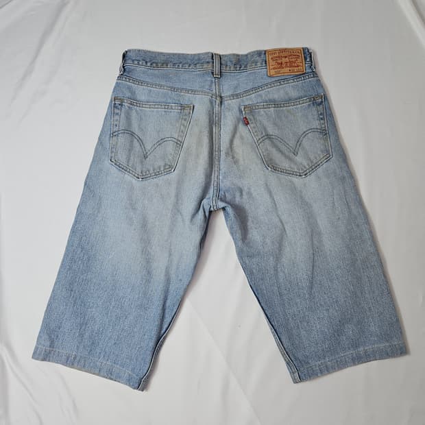 00s 리바이스 505 데님숏팬츠 하프 빈티지 레귤러핏 32