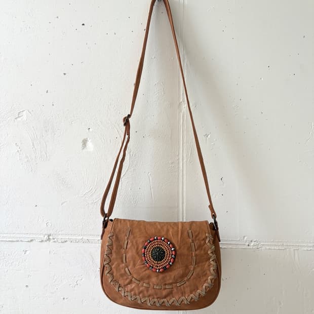 vintage leather cross bag