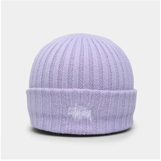 스투시 그래피티 리브 니트 비니 orchid 색상