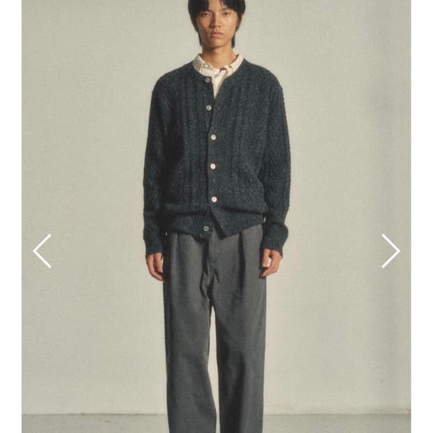 Fisherman Cable Cardigan_Choco Charcoal