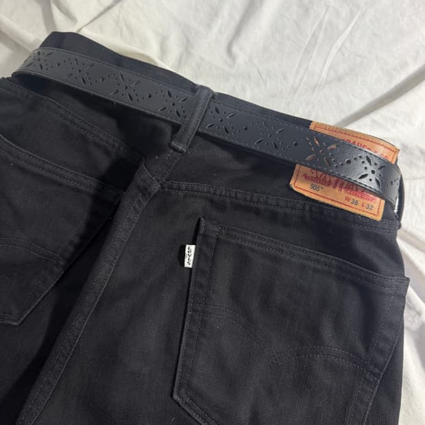 빈티지 펀칭 레더 벨트