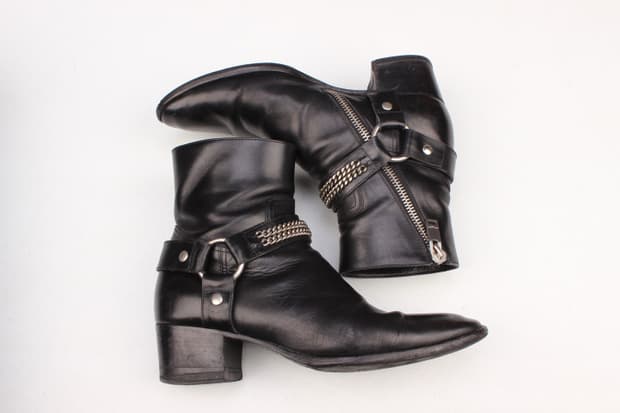 생로랑 13FW 체인 모터 사이클 부츠