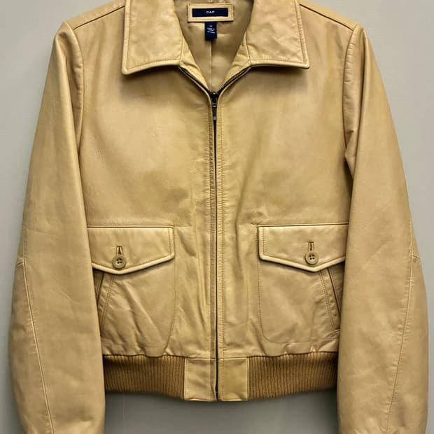 (S~M)00s GAP 올드갭 밀리터리 봄버 레더자켓 가죽자켓 우먼스