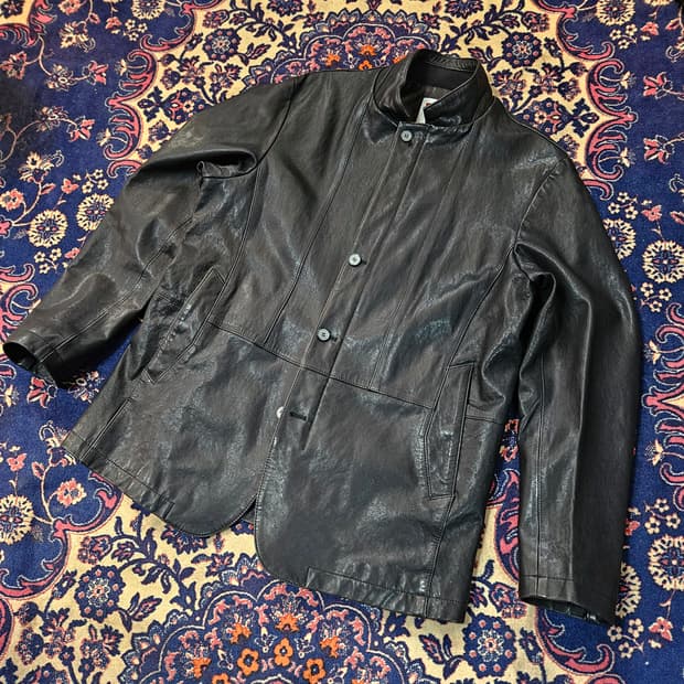 까르뜨블랑슈 20fw 램스킨 버튼 집업 자켓 110size