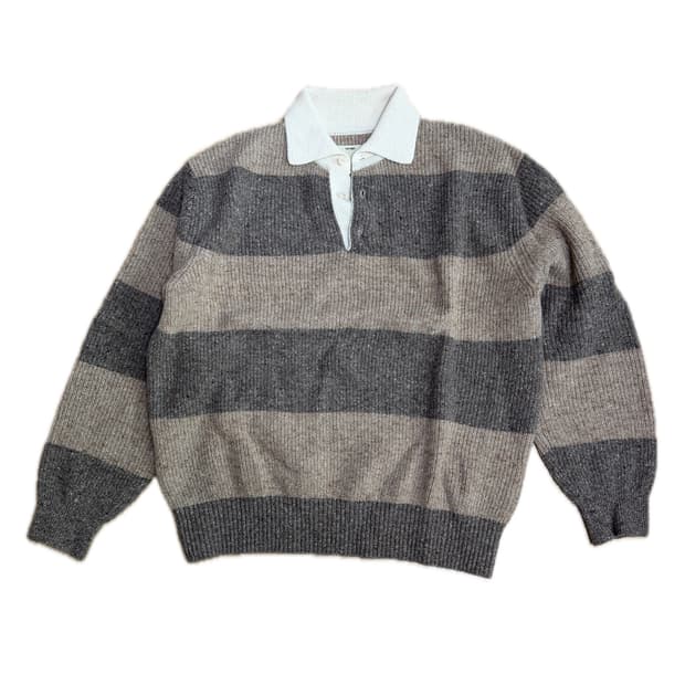 포터리 윌슨 럭비 니트 베이지