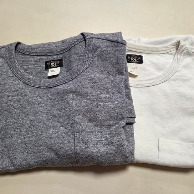 RRL 가먼트 다이 포켓 티셔츠 m 2장 (새제품)