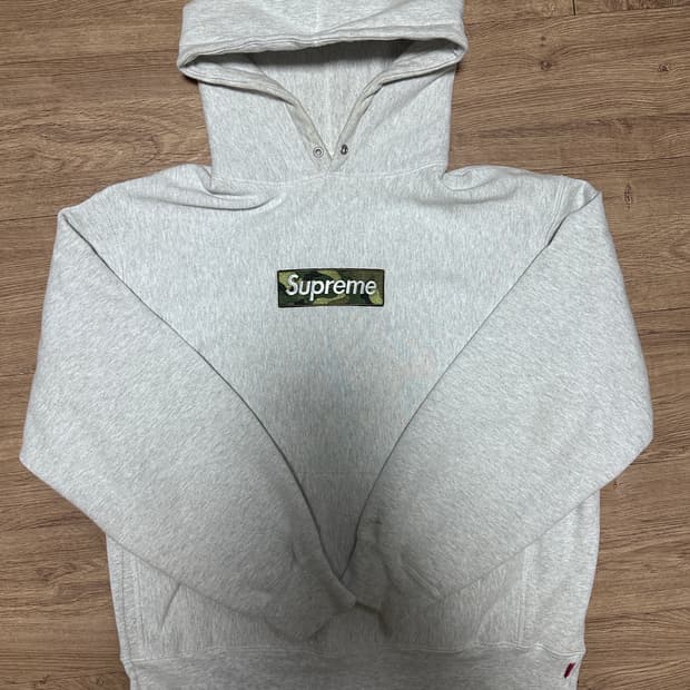 [M]슈프림 카모 박스로고 애쉬