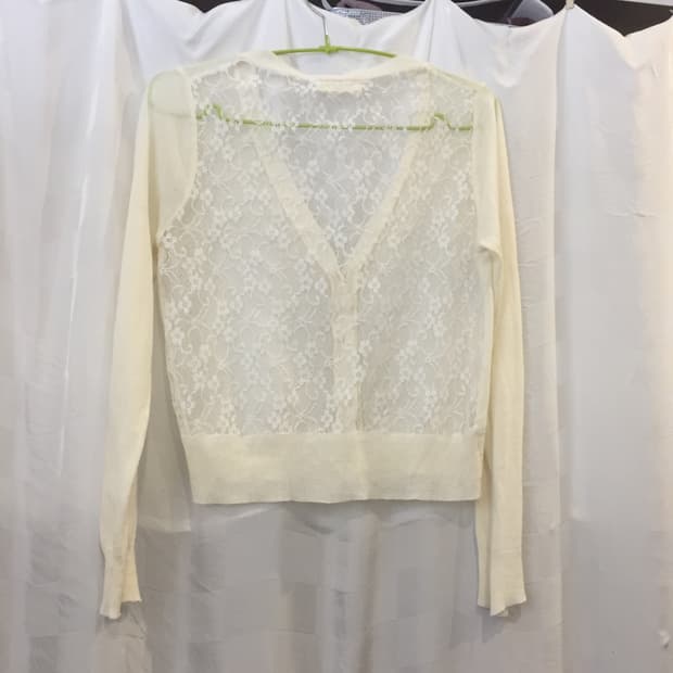 Vintage 히메갸루 페어리 백시스루 가디건