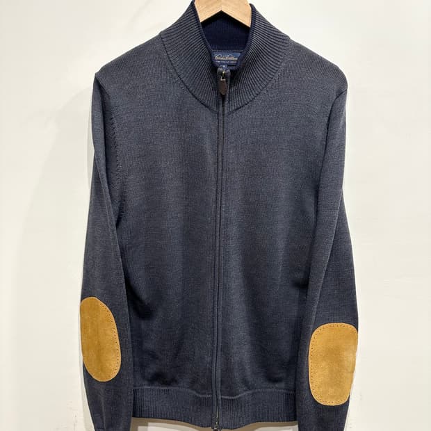 브룩스 브라더스 엘보 패치 니트 집업