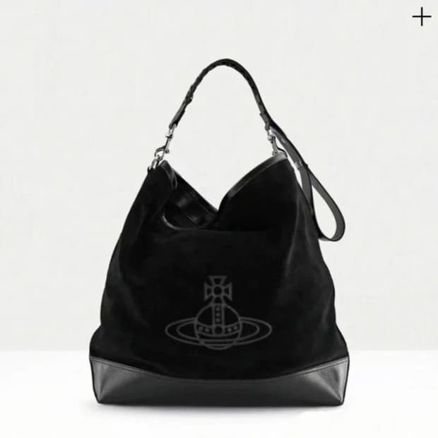 비비안웨스트우드 블랙 스웨이드 호보백