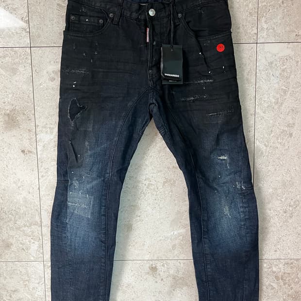 디스퀘어드2 타이디 바이커 진 블랙 46사이즈 정품