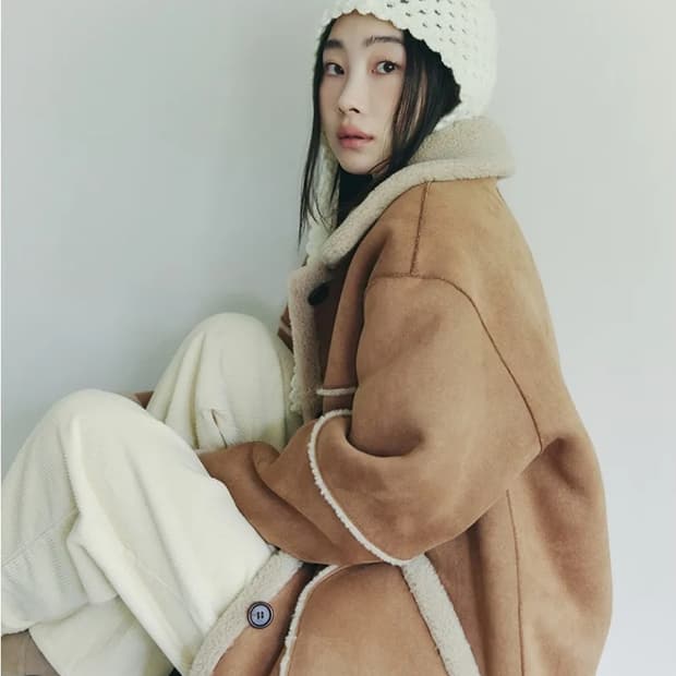 셀리테일즈 리버시블 무스탕 코트