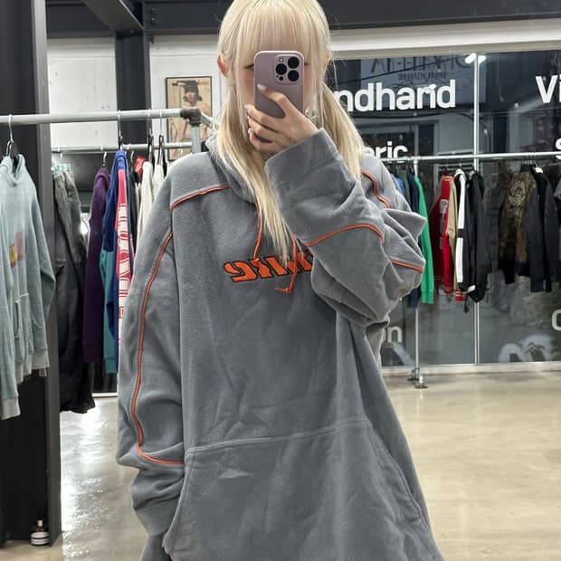 나이키 오버핏 플리스 후드티