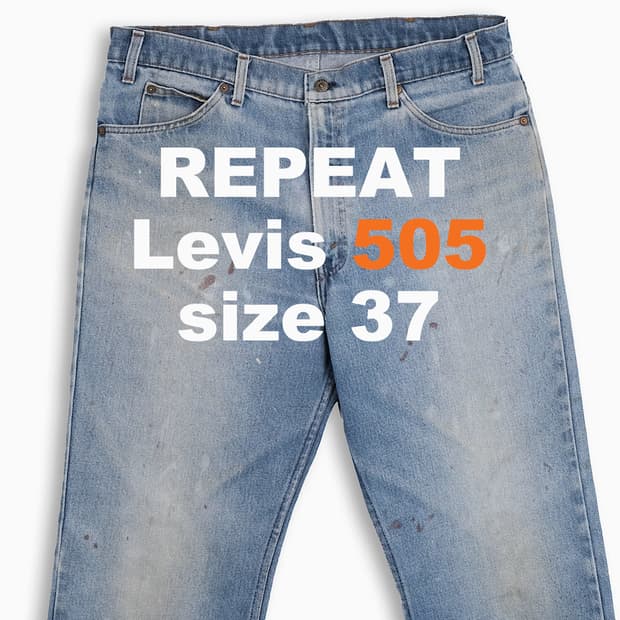 리바이스 505 오렌지탭 중청 80s USA 37인치 OR5053894