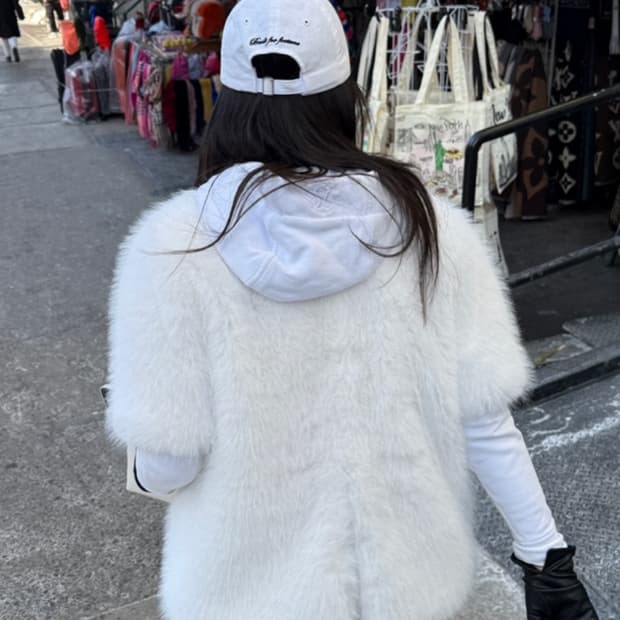 Haveless 해브레스 키코 화이트 퍼자켓