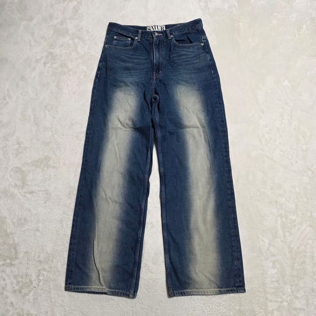 (M)SATUR 세터 브루클린 뉴트로 와이드 워시드 데님 팬츠