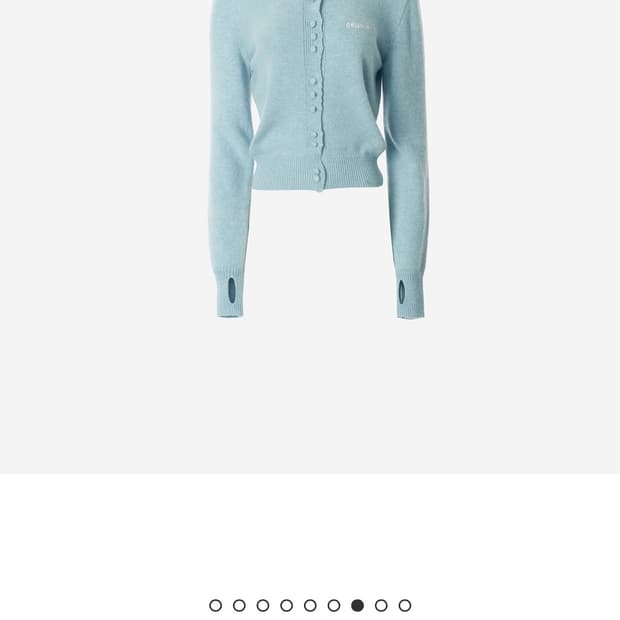 뉴얼린 캐시미어 니트 가디건 아쿠아블루 aqua blue