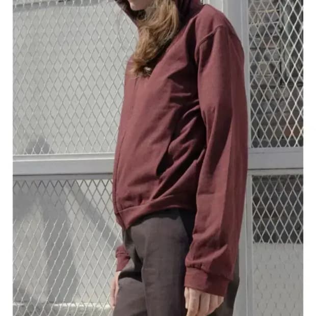 (구매)머듈 라운지 후드집업 버건디/블랙 2사이즈 구매