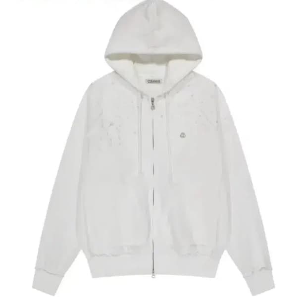 코이세이오 트윙클 후드집업 화이트