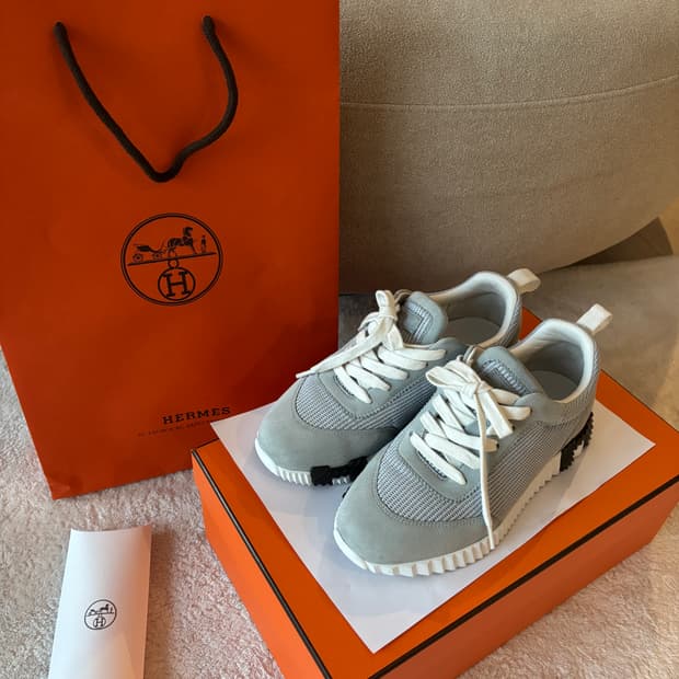 에르메스 바운싱 메쉬 파스텔하늘색 (그리 뉘아주 컬러)