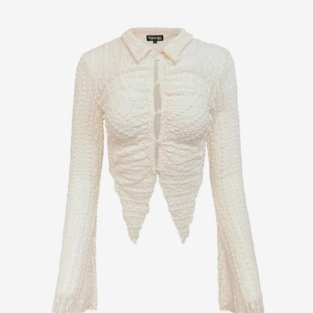 익스파이어드걸 클로이 레이스 블라우스 크림