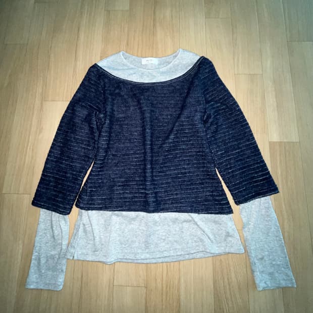 니트 레이어드 슬리브