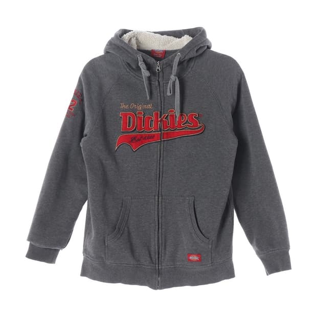 디키즈 로고 패치 보아털 안감 차콜 후드집업 S-M
