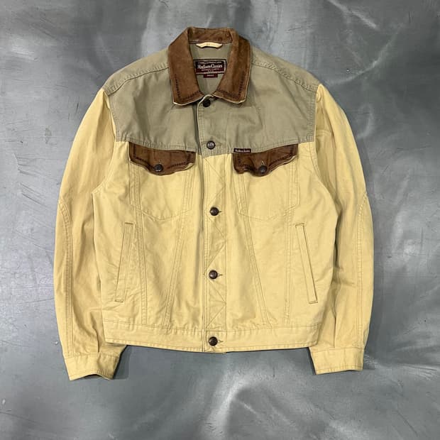  말보로 클래식 레더 카라 트러커 자켓 y14962