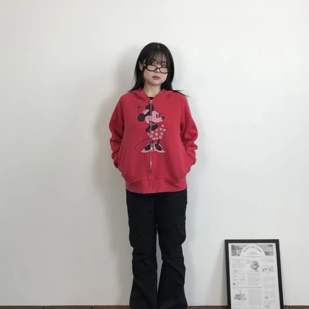 Tokyo Disney Minnie Zip Hoodie Red