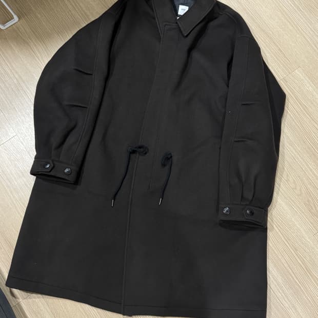 [2] 어나더오피스 25aw 라이브러리 울 모즈 코트 차콜브라운