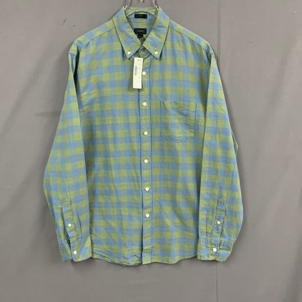 새상품 M J CREW 제이크루 슬림핏 린넨 체크 셔츠 남방