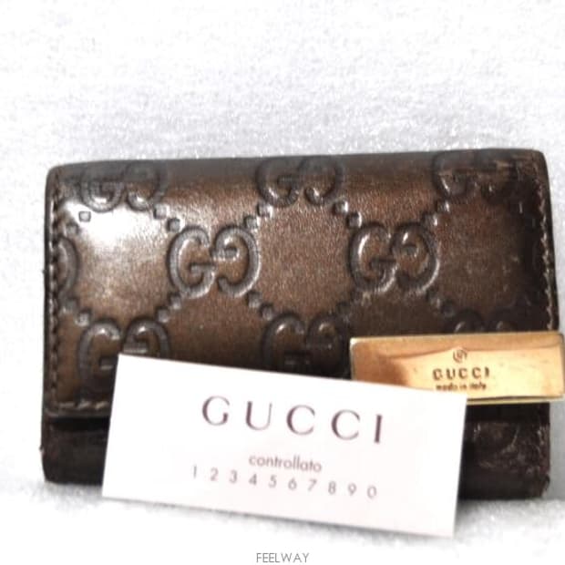 구찌/남녀공용시마가죽키홀더지갑(정품)