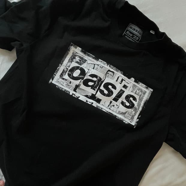 오아시스 Live '25 월드투어 검정 티셔츠