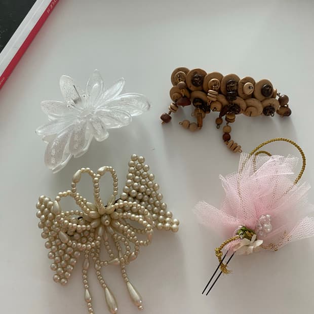 빈티지 헤어핀 집게핀 일괄