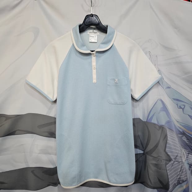 꾸레쥬 둥근 카라 로고 셔츠