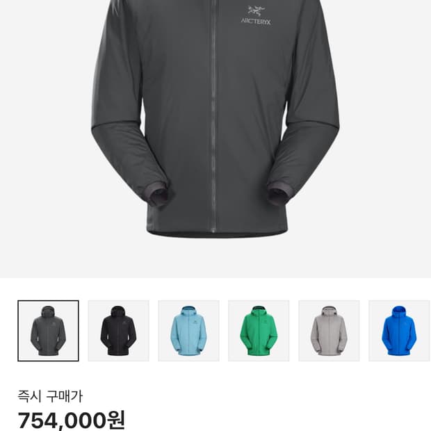 (S급) 아크테릭스 아톰 LT 후디 글리치