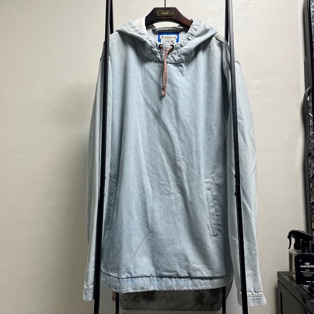 정품 50) 아크네 슈트디오 블라 콘스트 연청 데님 후드