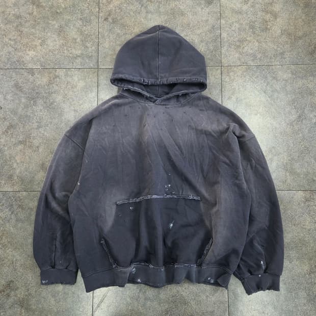 빈티지 워싱 후드티