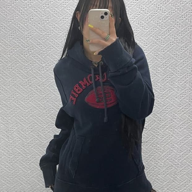 아베크롬비 레트로 올드빈티지 빅로고 기모 후드티 L C07587