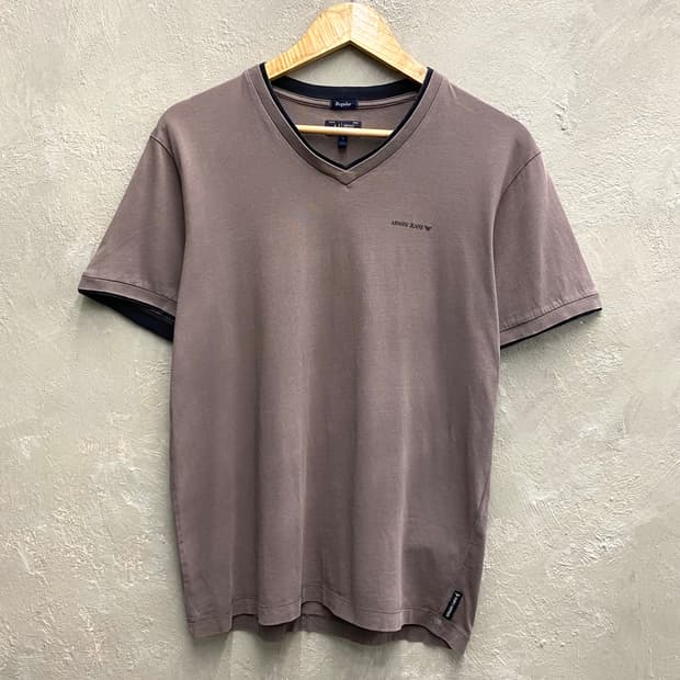 [S] Armani Jeans 아르마니 진스 브이넥 반팔 티셔츠