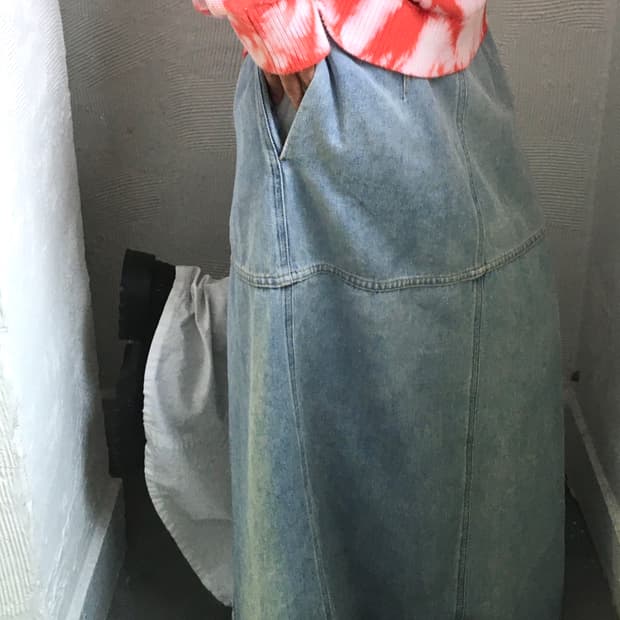 MM6 메종마르지엘라 연청 데님 롱 스커트