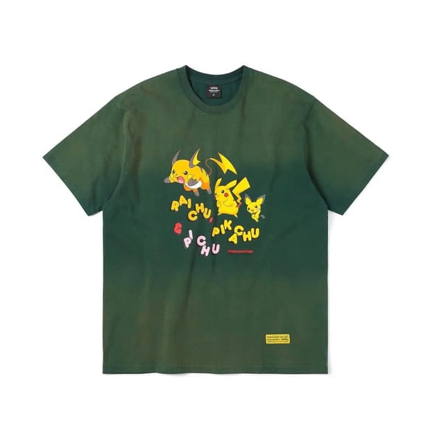 디스이즈네버댓 × 포켓몬 피카츄 워싱 티셔츠