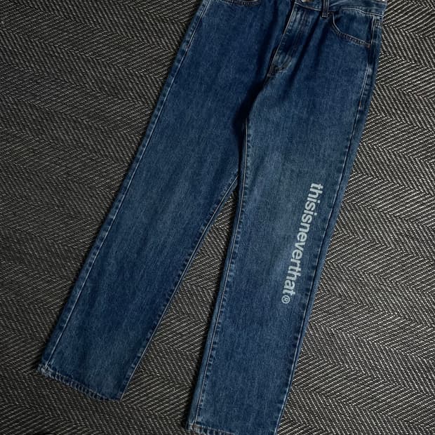 디스이즈네버댓 빅로고 레귤러 데님 팬츠y 3245