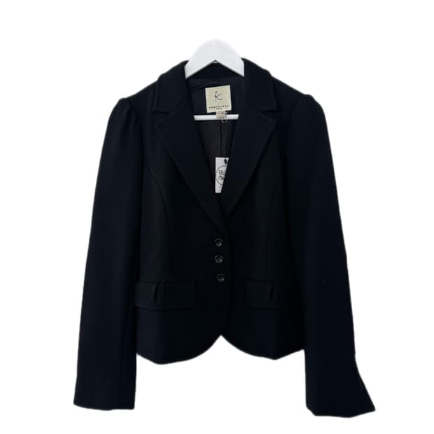 [Y2K/빈티지] KUMIKYOKU 쿠미쿄쿠 블랙 퍼프 숏 자켓