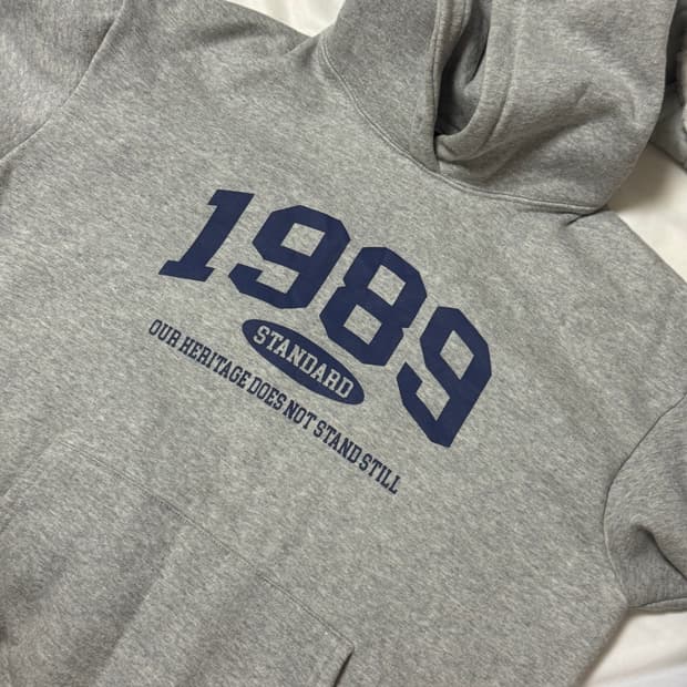 1989 standard 스탠다드 후드티 회색 그레이 기모