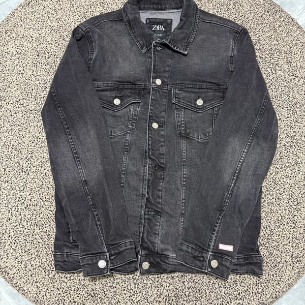 자라 흑청 데님 자켓