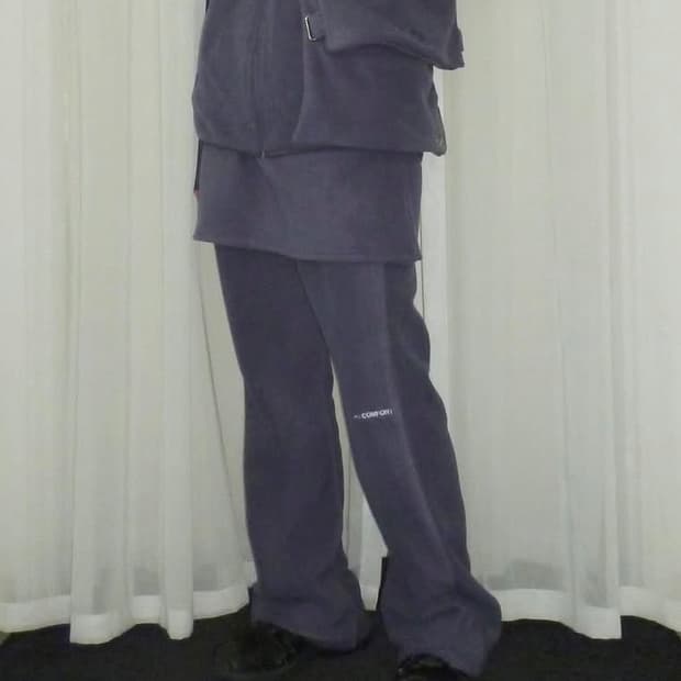 지초이 24-006 플리스 쿨그레이 바지